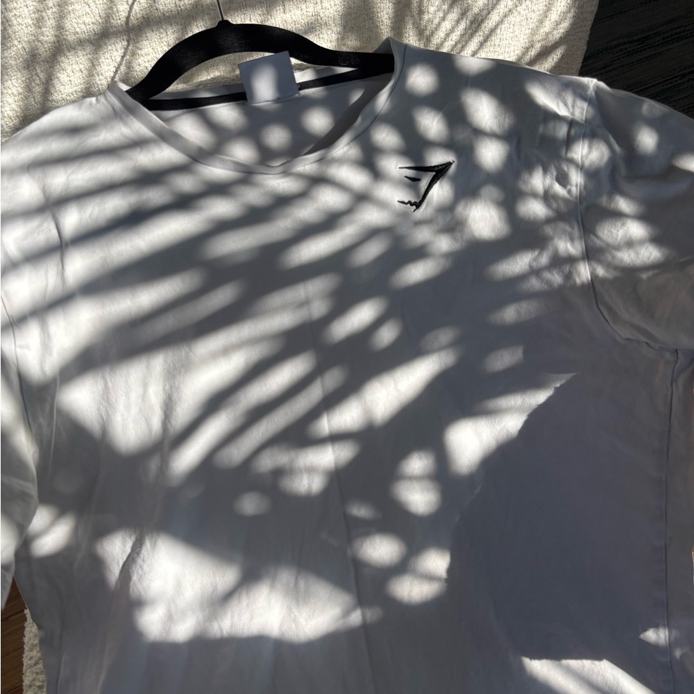 Gymshark White Long Sleeve Tee